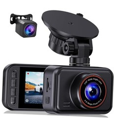 Dash Cam Front and Rear, 2.5K Dual Dash Camera for Cars, 2560P Mini Car Black