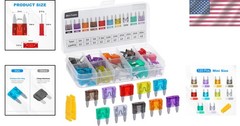 Durable 120-Piece Car Fuse Kit with Zinc Alloy Construction for All Vehicles