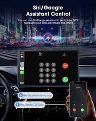 9″ Wireless Car Stereo Apple Carplay Android Auto GPS with 1080P Backup Camera