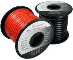 ZIGPEO 10 AWG Silicone Wire 50FT, Extra Flexible 10 Assorted Sizes , Colors
