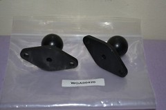 Lot of Two RAM Mount RAM-B-238U Aluminum 1” Ball With Diamond Plate ~~ New