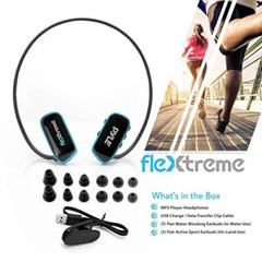 Pyle PSWP14BK Flextreme Waterproof MP3 Headphones – Black (Open Box)