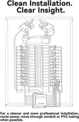 Smart Home Energy Monitor with 16 50A Circuit Level Sensors, Real-Time Power Usa