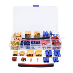 Fpvking 102Pcs Xt60 / Xt90 / Ec3 / Ec5 / T-Plug Deans /3.5Mm Banana Plug Male