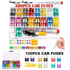 306PCS Car Fuse Kit – Auto Fuses with Tester & Puller