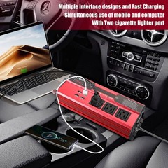 Car Power Inverter 5000W DC 12V To AC 110V Pure Sine Wave Solar Converter 4 USB