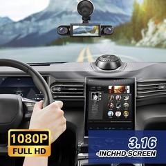 360° 4 Channel 1080P Car Dash Cam Front Rear Inside Left Right +Camera +Wifi US