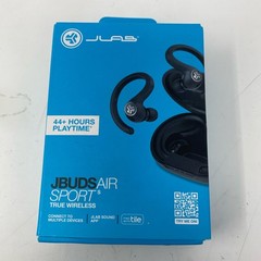 JLab JBuds Air Sport True Wireless Earbuds + Case – Black