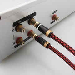 Single RCA Male to 2-RCA Male Gold-Plated Splitter Cable