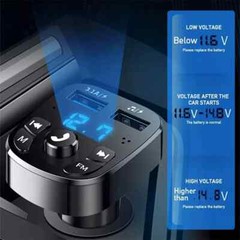 Bluetooth 5.0 Car Wireless FM Transmitter Adapter For 2USB PD Charger AUX