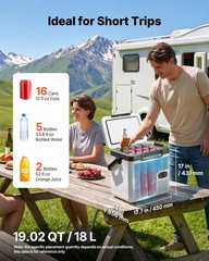 VEVOR 12 Volt Refrigerator Portable Car Fridge Electric Freezer 19 QT/ 18L
