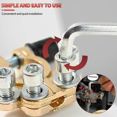 2PC PREMIUM 4 Way Car Battery Terminal Clamp Connectors Quick Release Disconnect