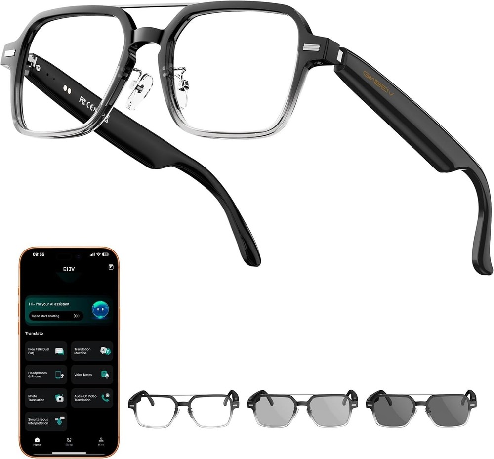 Aviator Smart Glasses for Men & Women, Audio Bluetooth Glasses, Wear Induction