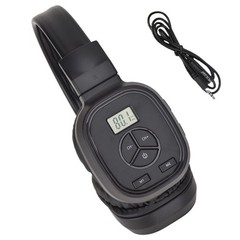 Stereo Foldable Receiver Over-Ear Headphone uses 2 AAA batteries (Not included)