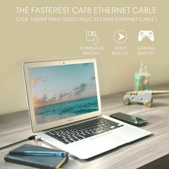 Cat 8 Ethernet RJ45 Cable Super Speed 40Gbps Patch LAN Network Cable 6.5-49 FT