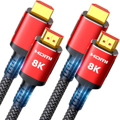 8K HDMI Cable 2.1 Long 15FT 2-Pack, Ultra 48Gbps High Speed 8K60Hz 4K120Hz 14…