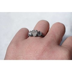 Alternative Engagement Ring Raw rustic Boho Promise Ring dainty unique s…