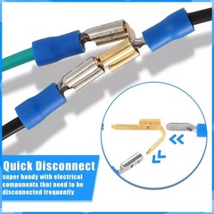 50PCS/Set Dual Male Single Female Brass Piggyback Spade Connectors Accessories