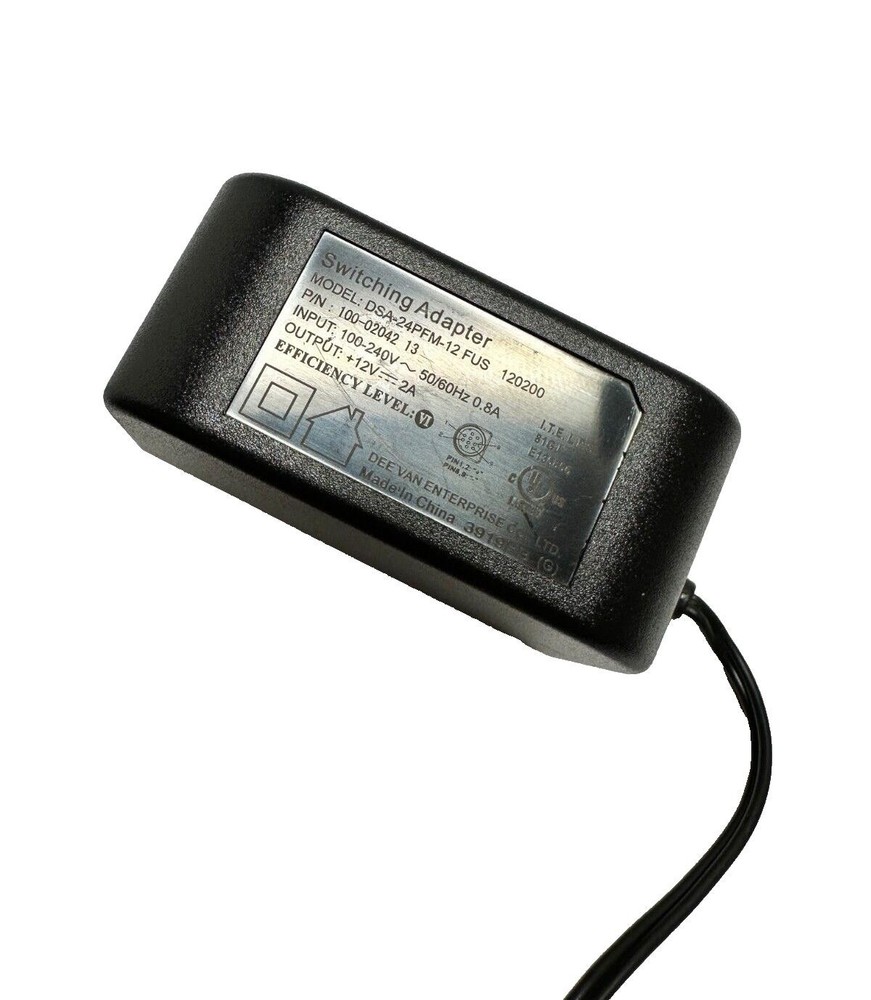 DVE DSA-24PFM-12 FUS AC Adapter 12V 2A Power Supply OEM 9 Pin DIN