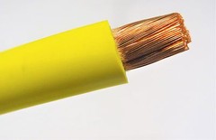40′ FT 4 AWG GAUGE WELDING CABLE YELLOW COPPER BATTERY LEADS MADE IN USA
