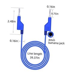 5PCS Stackable Banana to Banana Plug Test Banana Plug to Banana Plug 3.3ft/1m