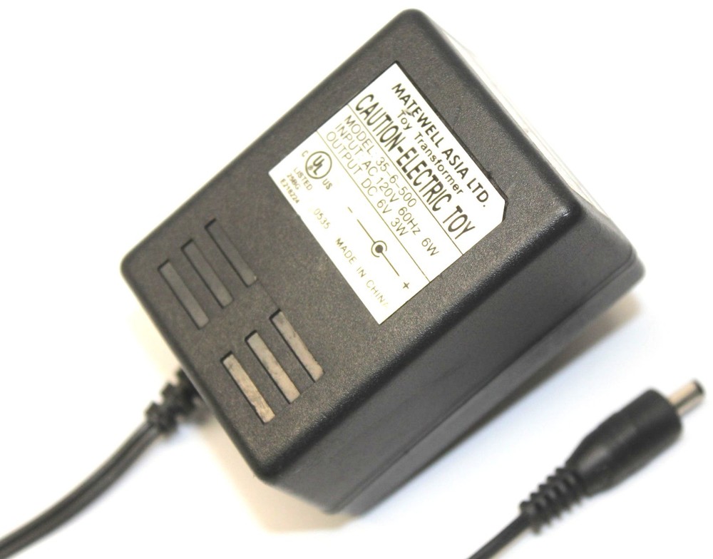 Matewell 35-6-500 Toy Transformer AC Adapter 6 Volts 3 Watts Power Supply Cable