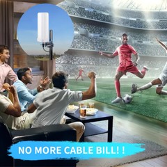HD 4K Digital TV Antenna 6000 Miles HDTV 1080P Outdoor 360° Signal Amplified