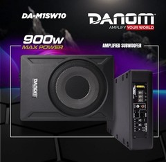 DANOM Slim Active Subwoofer 10″ 100W – Under-Seat Powered Subwoofer Compact Car