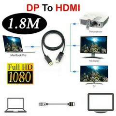 10 x Displayport DP to HDMI HDTV Adapter Cable Gold Plated 6ft 1.8m PC Laptop