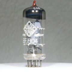 Telefunken EF804 O-Getter Silver Plate Painted Tip Diamond Mark on Bottom Strong