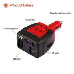 150W Car Power Inverter Laptop Phone Charger DC12V to AC110V Adapter + USB 5V RV
