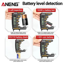 Battery Tester Portable Battery Checker for Household Batteries Home Use 9V