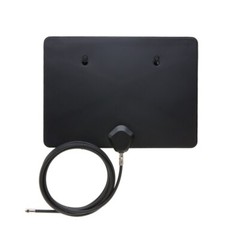 Flat Indoor Digital Antenna Long Range 35 Miles HDTV VHF UHF 1080p, Black
