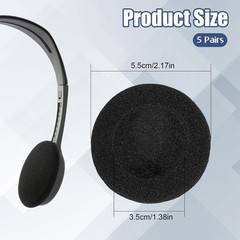 Lightweight 55mm Foam Ear Pads – 10 Piece Set for Enhanced Comfort in Headphones