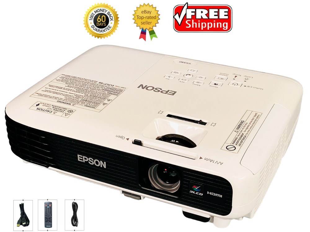 Epson VS340 3LCD Projector 2800 Lumens Conference Room 1080p HDMI w/Remote