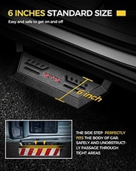 6 inches Running Boards Side Steps Fit for 2019-2023 Chevy Silverado/GMC