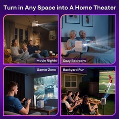 Aurzen Roku TV Smart Video Projector 1080P FHD Dolby Bluetooth 5G WiFi Netflix