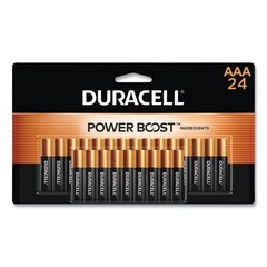 Duracell POWER BOOST Coppertop Alkaline AAA Batteries, 24/Pack
