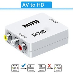 Adapter 1080P RCA AV to HDMI Converter Composite Audio Video CVBS Hub with USB