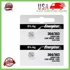 2 x Fresh Stock Energizer Watch Silver Oxide Batteries 364/363 SR621SW Battery