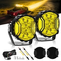 MICTUNING 5 inch 4″ LED Work Light LED Pods Spot Flood Offroad Driving Fog Lamps