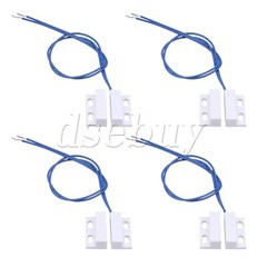 4x Recessed Wired Door Contact Sensor ABS Metal Switch White AC110-220V