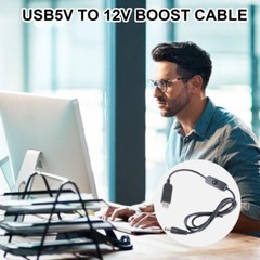 USB to DC12V 5521 Power Transfer Cable with Switching for Camera and Hard Disks