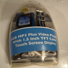 Craig 4GB MP3 Player Video Playback 1.5in Touch Color Screen Blue USB