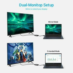 New HD 1080P USB 3.0 to HDMI Video Cable Adapter For PC Laptop HDTV LCD Black