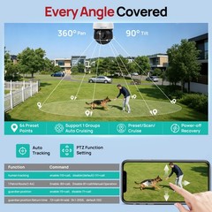 Vikylin 4K 8MP 25X PTZ 360 degree POE IP Camera Outdoor IR Audio Auto Tracking