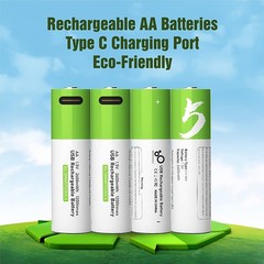 4Pcs 1.5V 2600mWh AA / AAA Battery Type-C USB Rechargeable Lithium ion Batteries