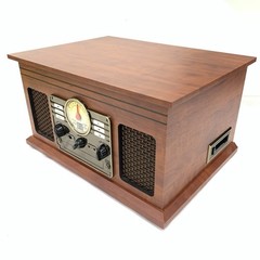 Victrola VTA-200B 6-in-1 Bluetooth Turntable Record Player CD Radio AUX – Works
