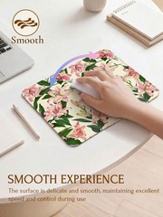 Seorsok Cute Aesthetic Lily Flowers Mouse Mat,Premium Textured Small, Beige01