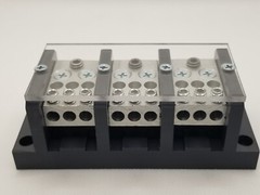 POWER DISTRIBUTION BLOCK, 115AMP AC/DC, RATED 600V, 8AWG-2AWG IN, 14AWG-4AWG OUT